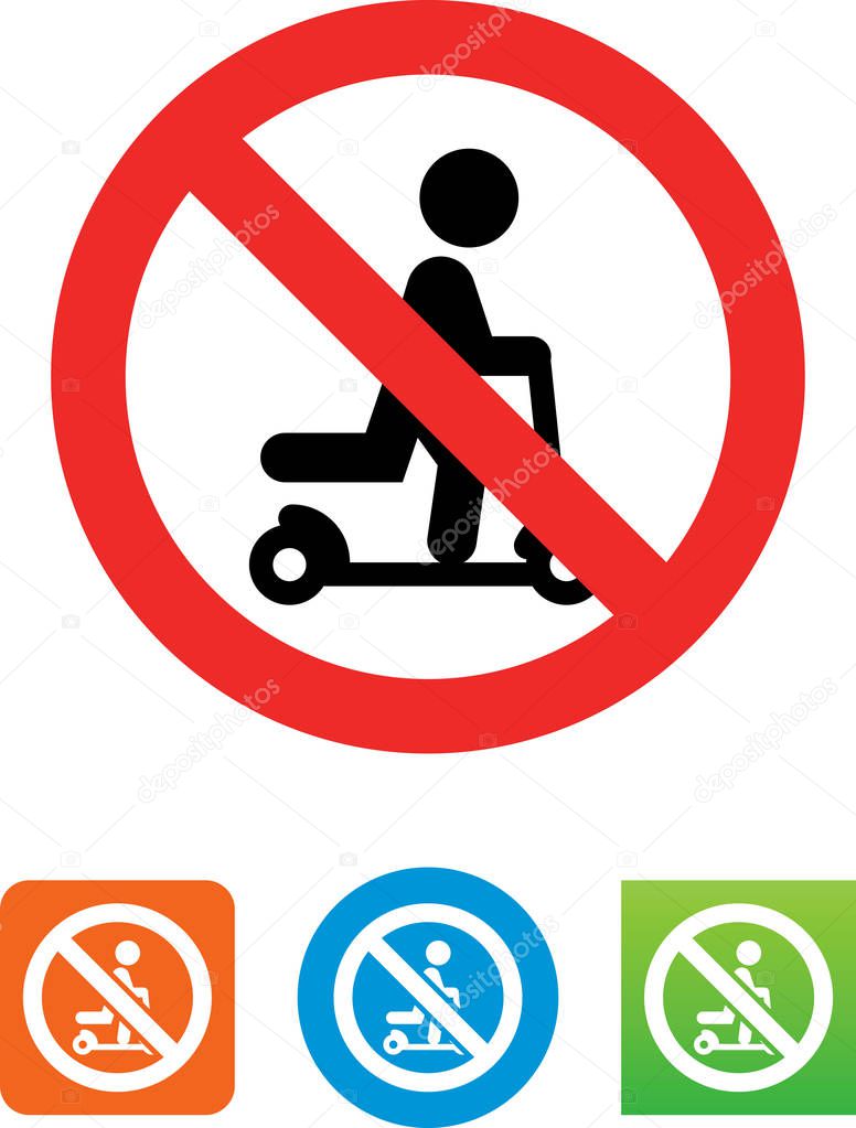 No scooters vector icon