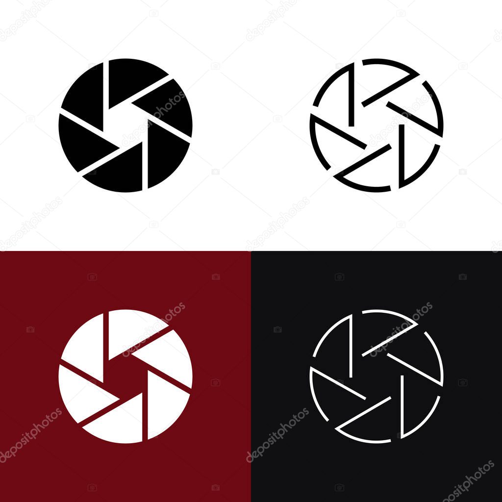 Shutter Icon Set, vector illustration