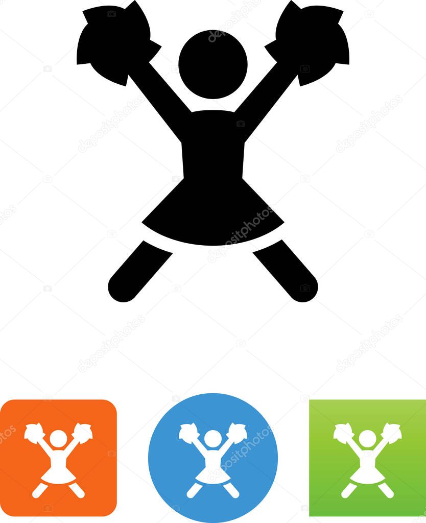 Cheerleading pom poms vector icon