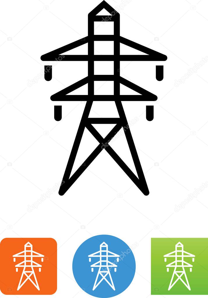 Overhead Power Line Icon