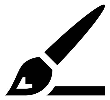 Sanatçı fırça kontur simgesini