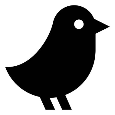 Kuş simgesi duran stilize