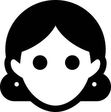 Kadının kafası simge vektör