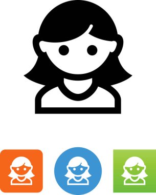 Kadın baş vektör simgesi