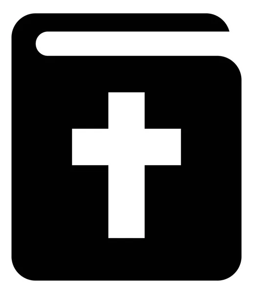 Cruz Biblia Cristiana Icono — Vector de stock