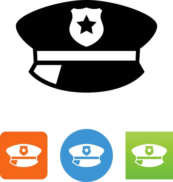 Ícone Vetor Chapéu Policial — Vetor de Stock