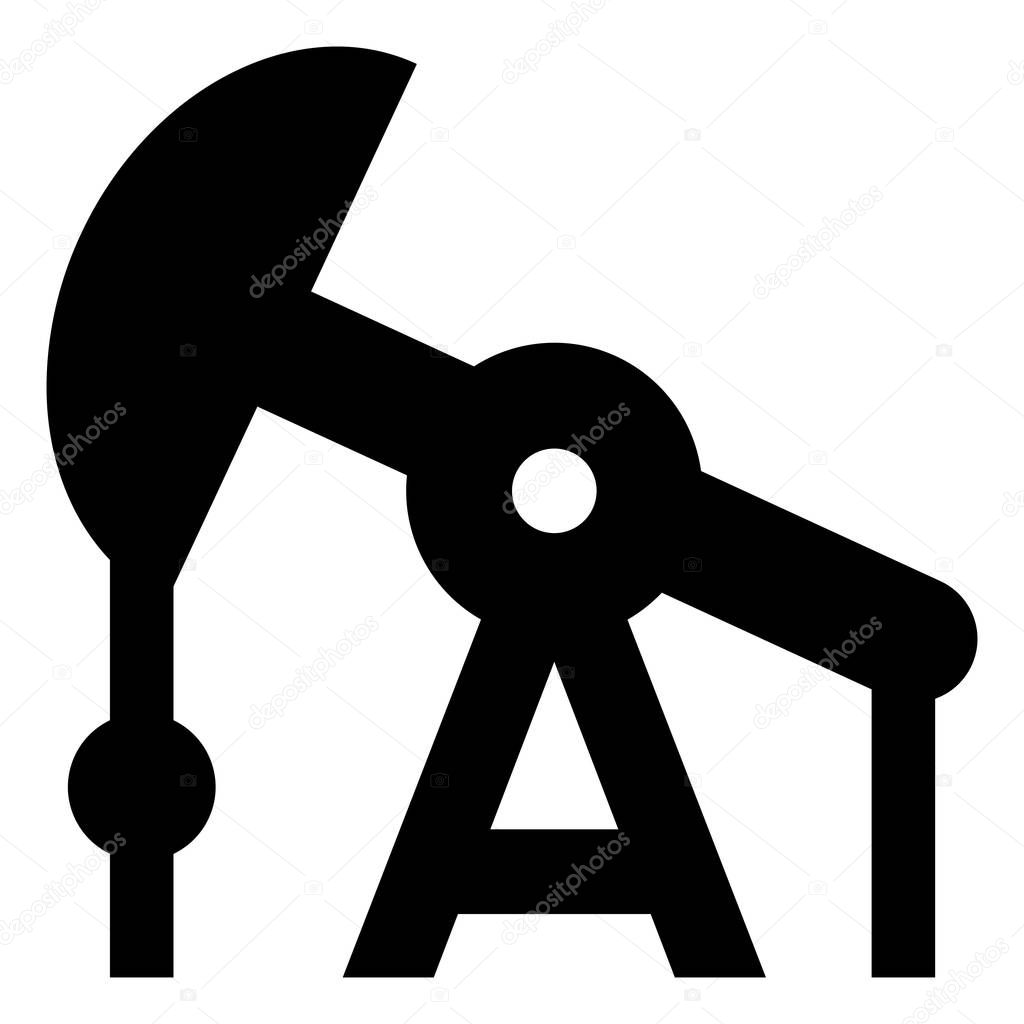 Oil Well Pumpjack Icon