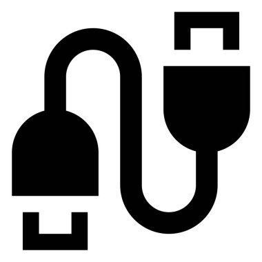 USB kablosunu tak vektör simgesi