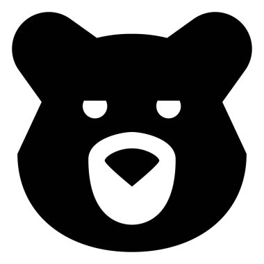 Ayı kafası orman yaratığı vektör simgesi