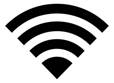 WiFi kablosuz sinyal vektör simgesi