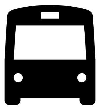 Servisi otobüs toplu ulaşım vektör simgesi