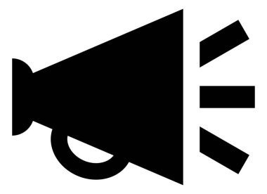 Megafon duyuru Megafon vektör simgesi