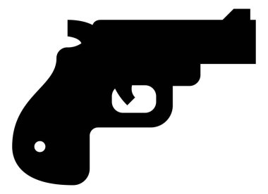 Tabanca ateşli silah vektör simgesi