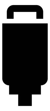 Yıldırım kablo telefon şarj cihazı vektör simgesi