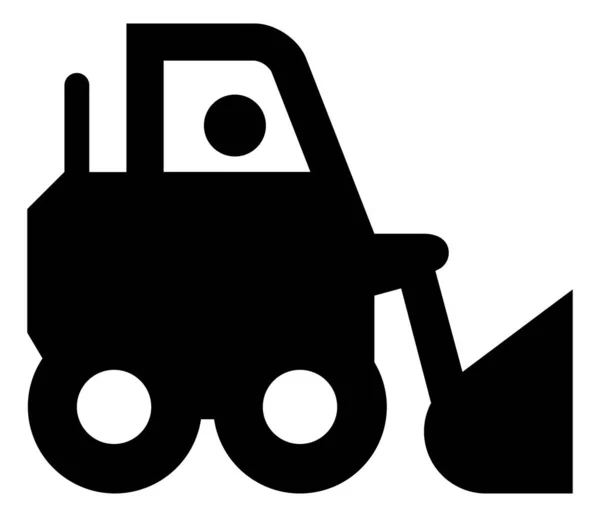 Bulldozer Tractor Vector Icon — Stock Vector