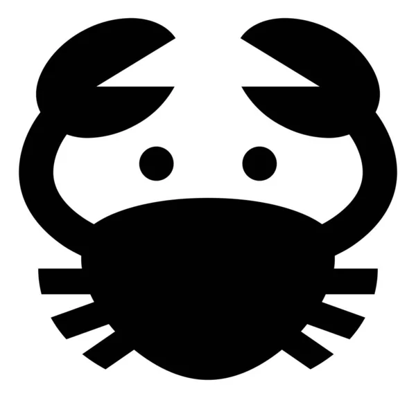 Krab Schelpdieren Vector Icon — Stockvector