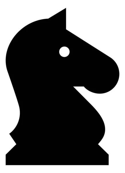 Caballo Pieza Ajedrez Estrategia Vector Icono — Vector de stock