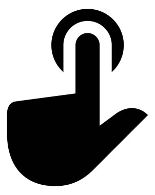 El parmak dokunun vektör simgesi