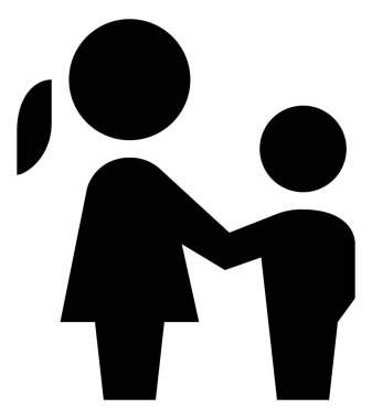 Anne oğlu vektör simgesi