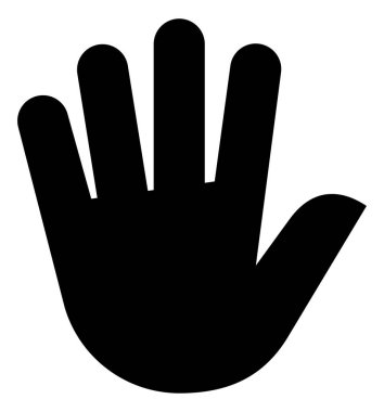 El Pan Palm vektör simgesi