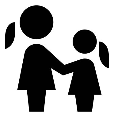 Anne kızı vektör simgesi