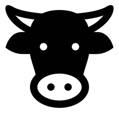 inek başı vektör simgesi