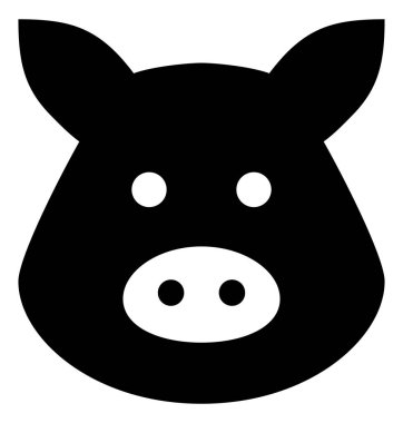 Domuz kafası vektör simgesi