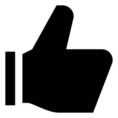 Başparmak yukarıya vektör simgesi gibi