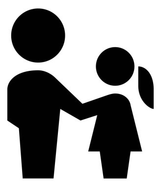 Babası kızı vektör simgesi