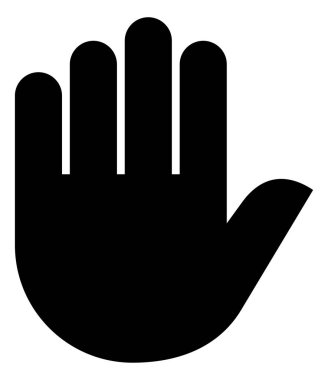 El dur jest vektör simgesi