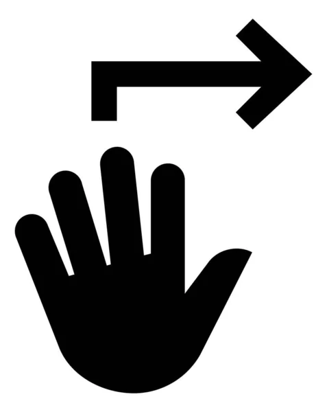 Hand Nach Oben Über Vektor Symbol — Stockvektor