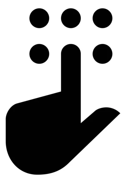 Hand Wählen Tastaturvektorsymbol — Stockvektor