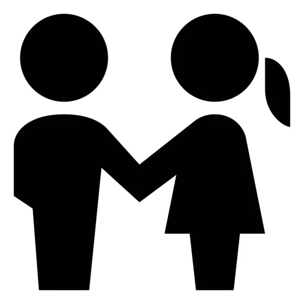Mann Und Frau Halten Händchen — Stockvektor