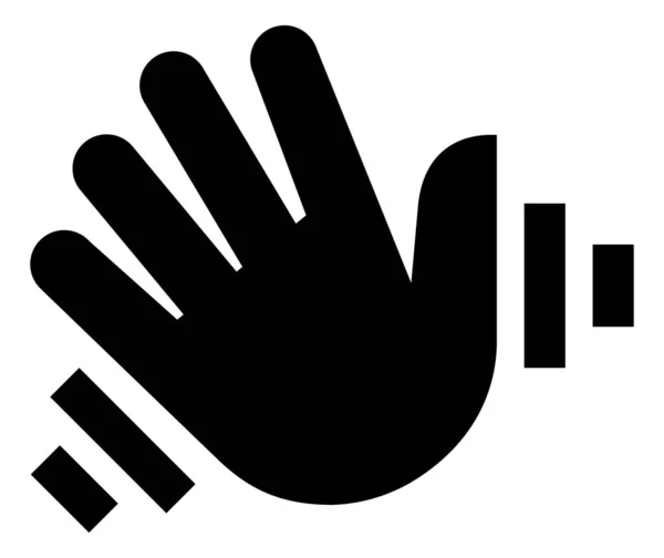 Hand Waving Hello Goodbye Vector Icon — Stockvector