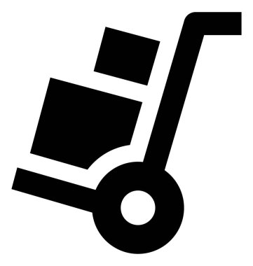 Dolly Vector Icon on white background