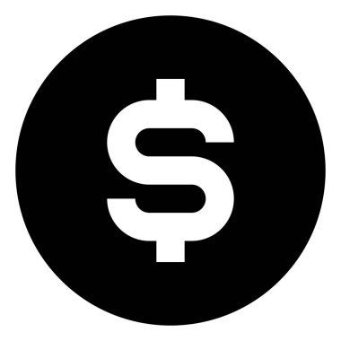 Dolar sikke vektör simgesi