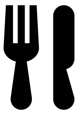 Çatal bıçak vektör simgesi