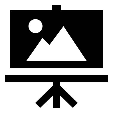 Sanat şövale vektör simgesi