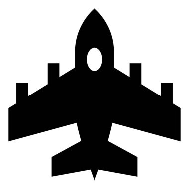 Askeri uçak vektör simgesi