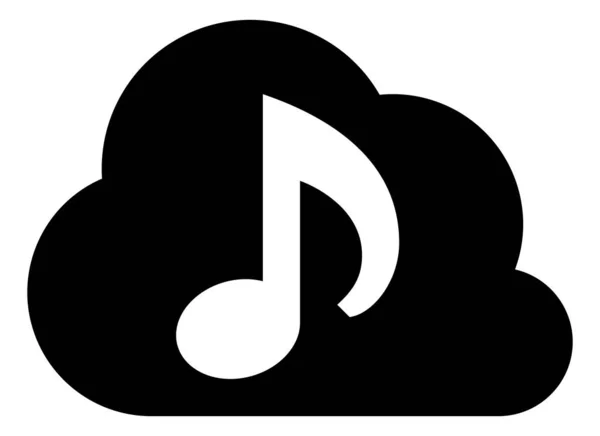 Cloud Audio Library Icône Vectorielle — Image vectorielle