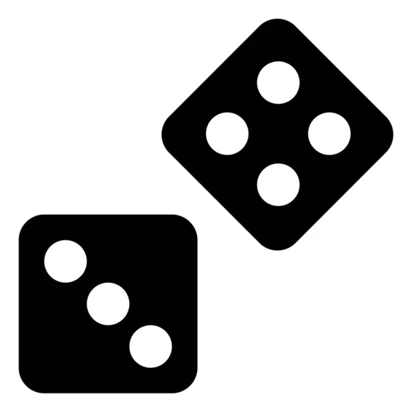 Dice Vector Icon White Background — Wektor stockowy