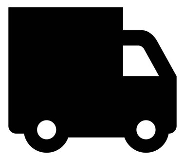 Teslimat kamyon nakliye vektör simgesi