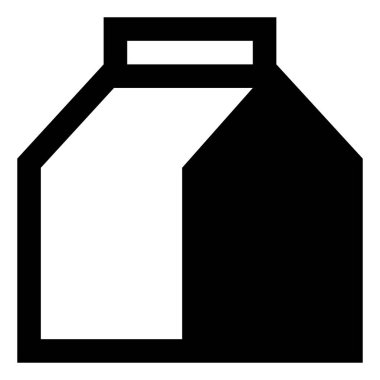 Süt karton süt vektör simgesi