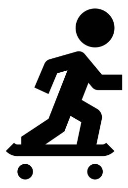 Kaykay vektör çizim simgesi