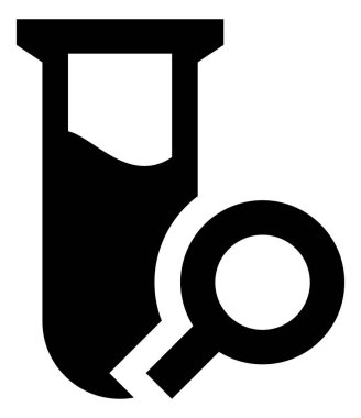 Test tüpü araştırma vektör simgesi