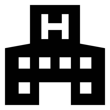 Hastane binası vektör simgesi