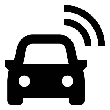 Akıllı araç vektör simgesi