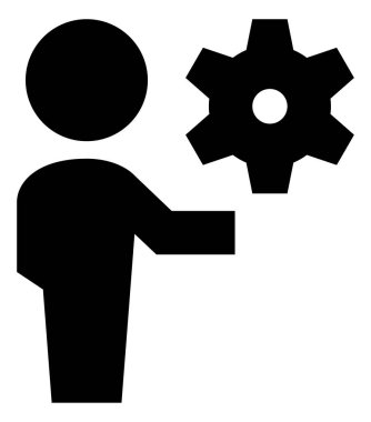 Teknik çözüm vektör simgesi