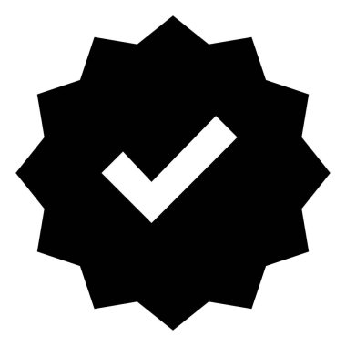 Doğrulanan onay işareti vektör simgesi