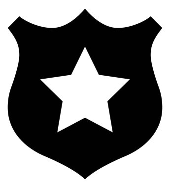 polis rozeti vektör simgesi